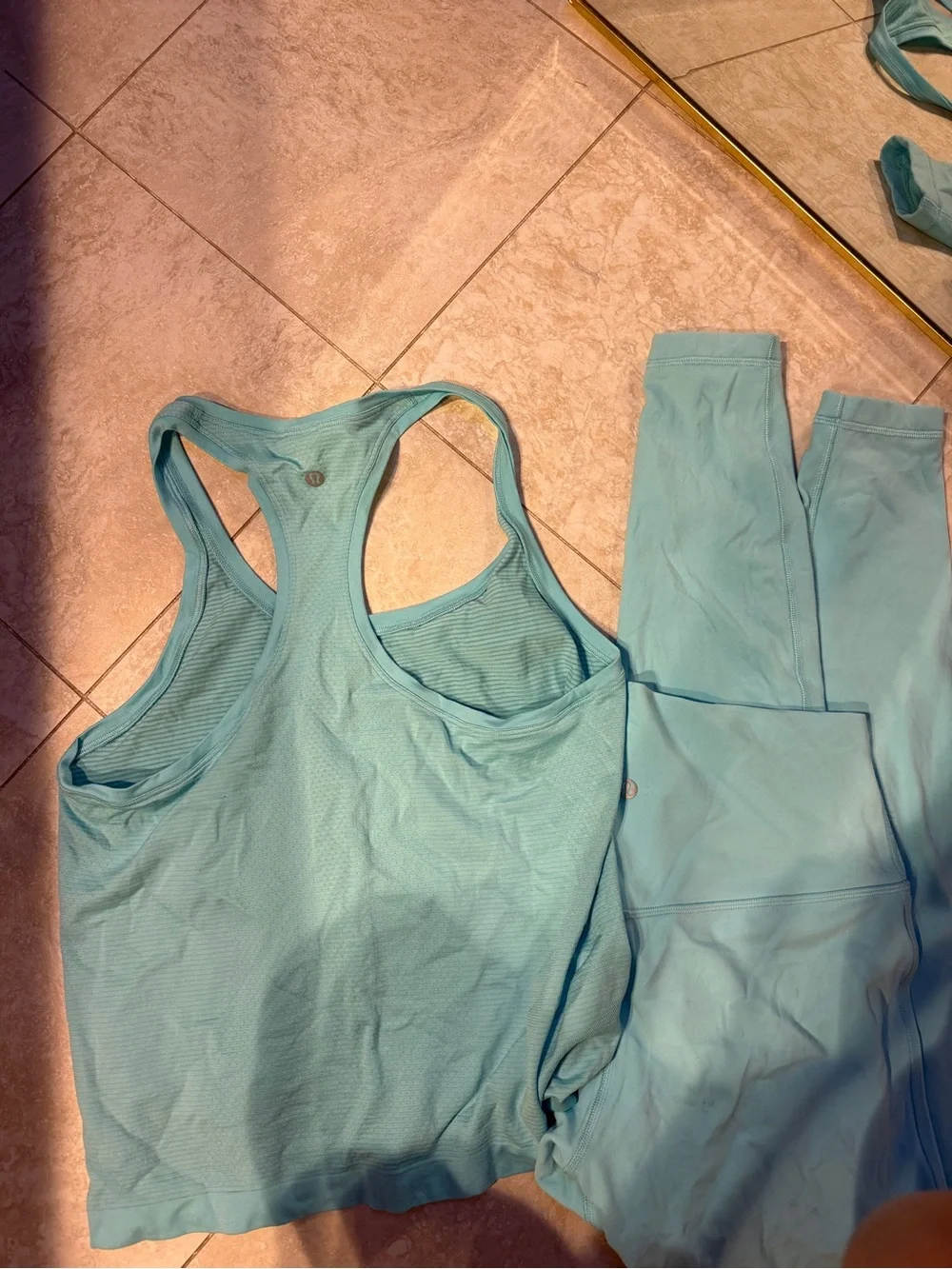 Lululemon Light blue workout set #activewear #fitness